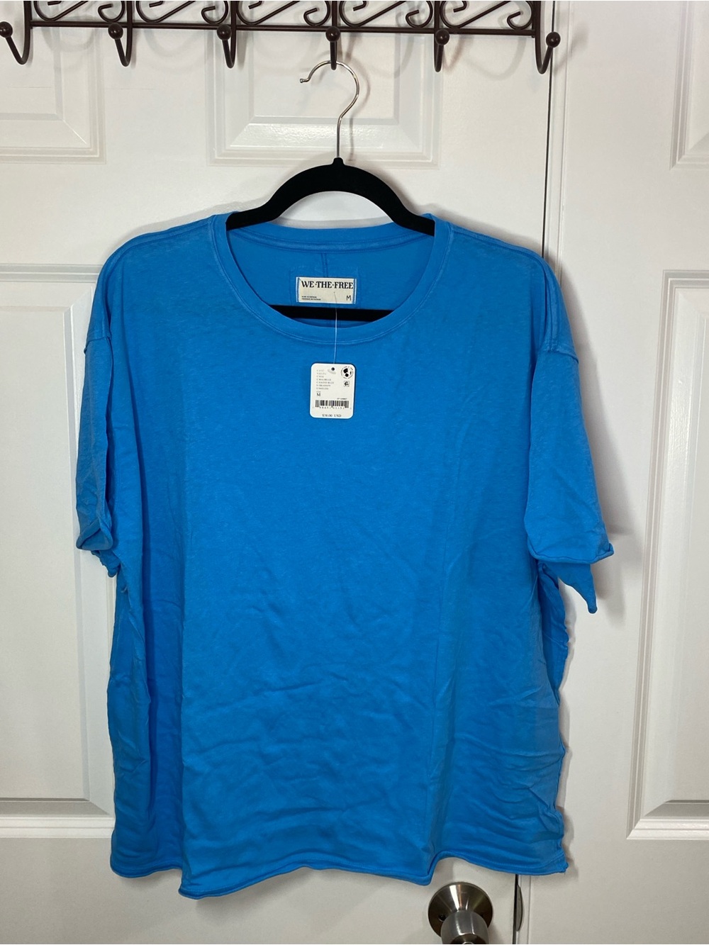 NWT We The Free Bright Blue Short Sleeve Crewneck Tee